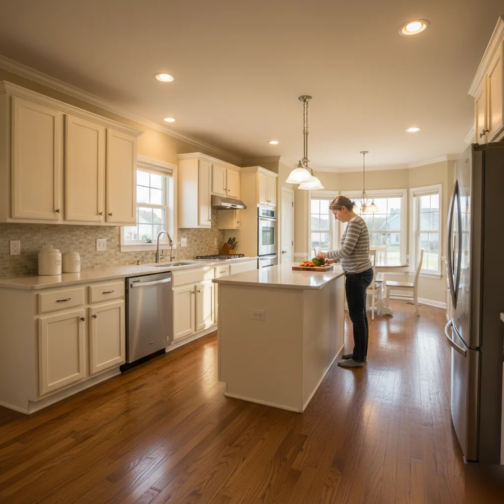 Finished custom kitchen cabinets in a Brownsburg home