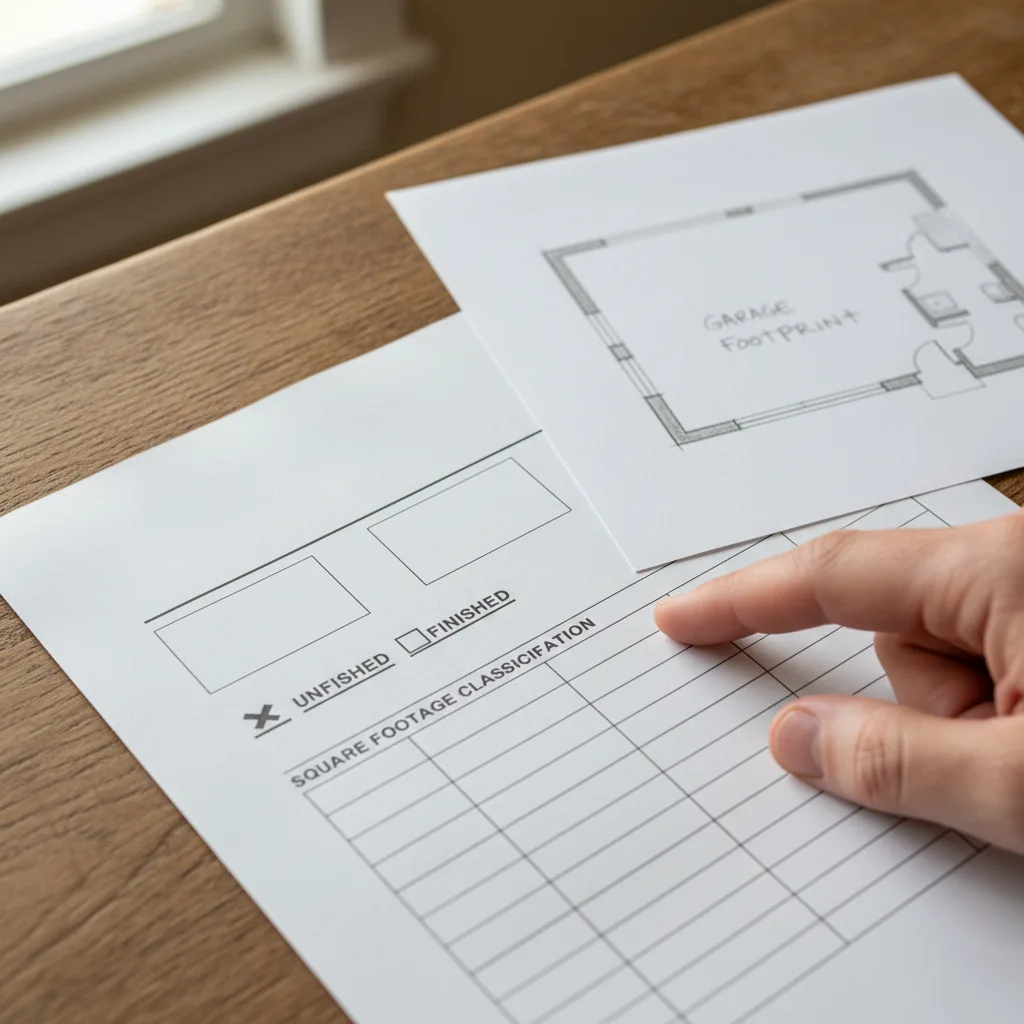 Property assessed value changing as garage square footage is reclassified as living space