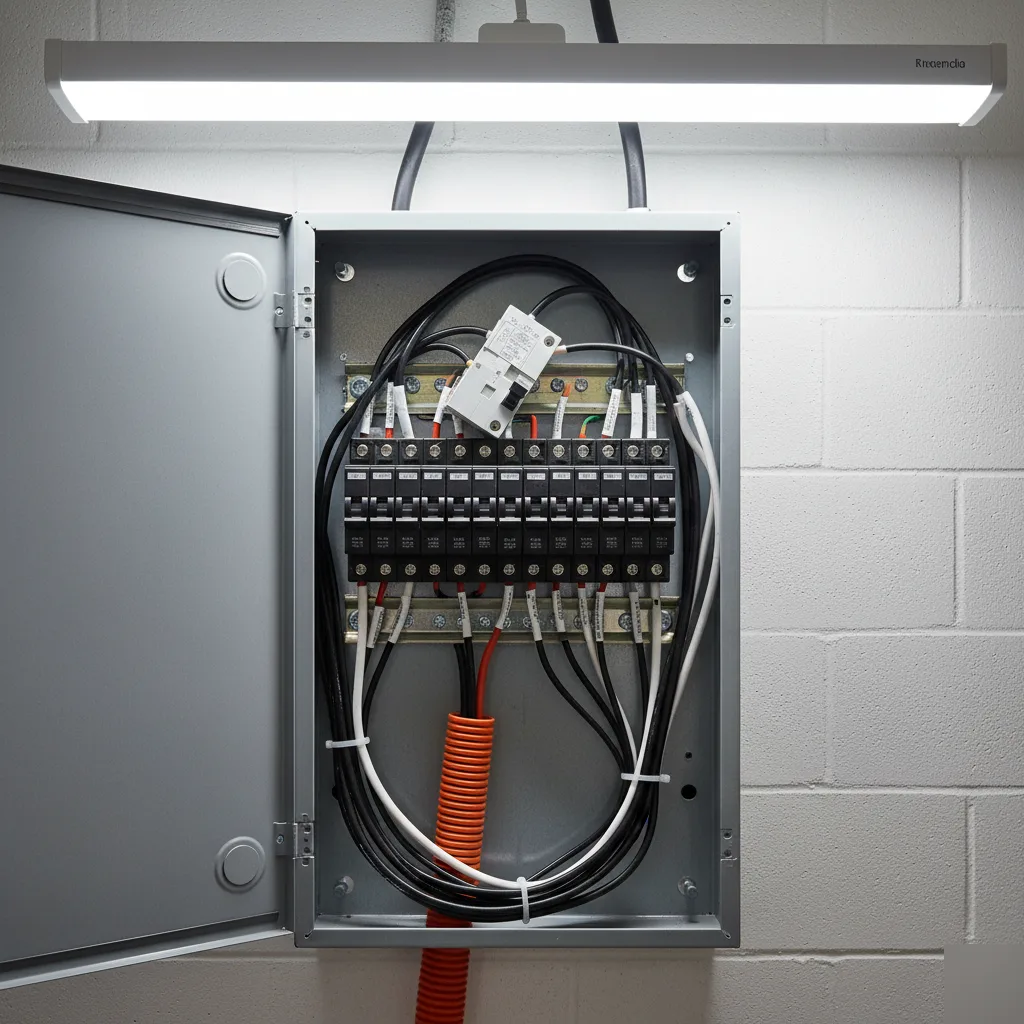 Electrical panel circuit addition for a home office that requires a permit