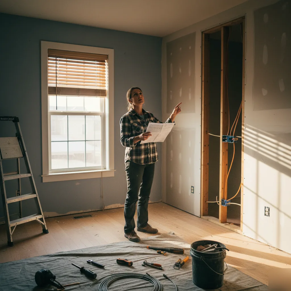 Home office remodel permit review in Brownsburg