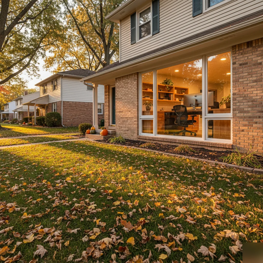 Finished home office remodel at a Brownsburg, Indiana home