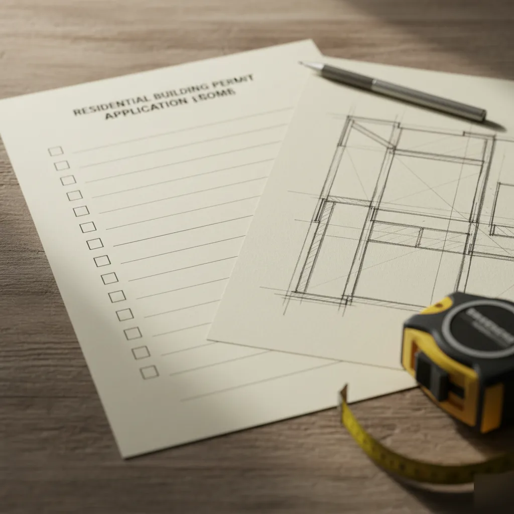 Hendricks County basement permit application form for a Brownsburg basement finishing project