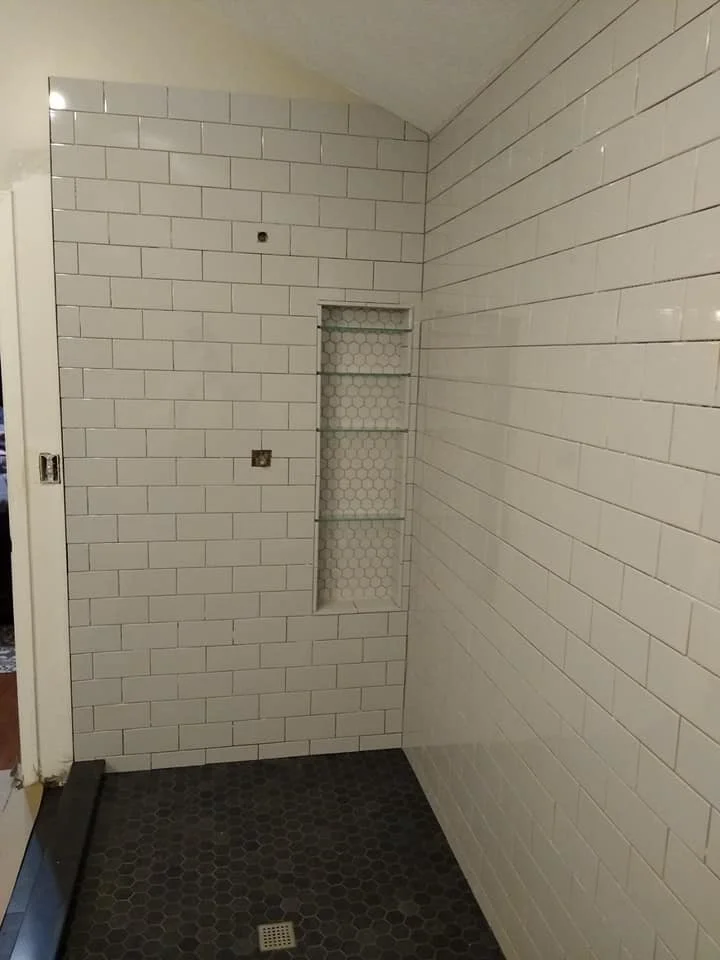 Walk-in shower conversion completed by Terry Brodnik Group in Brownsburg Indiana