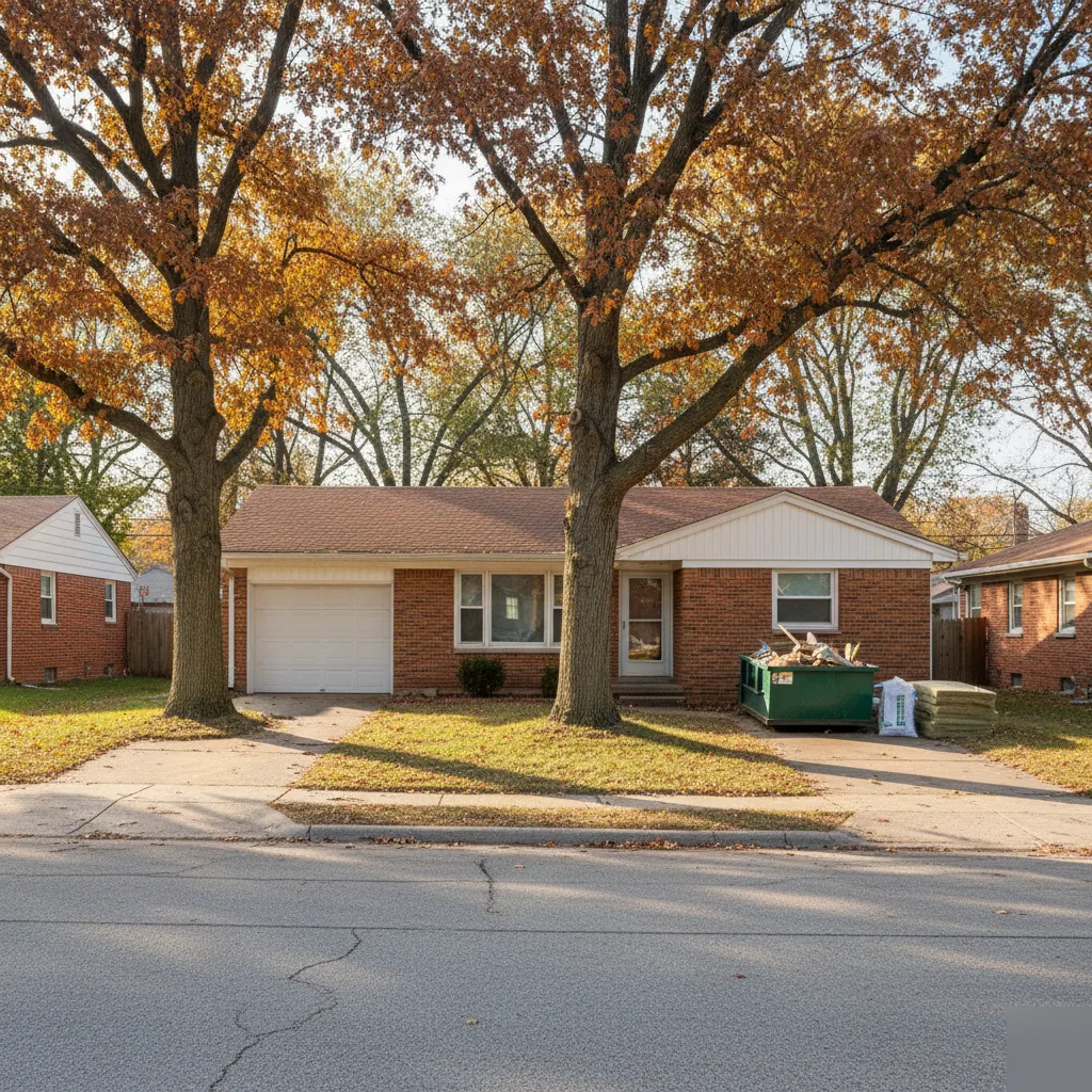 Typical Brownsburg, Indiana suburban home where bathroom remodel permit requirements apply