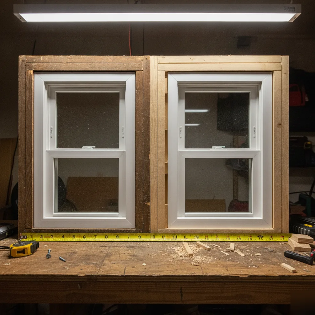 Same size vs resized window frame comparison brownsburg