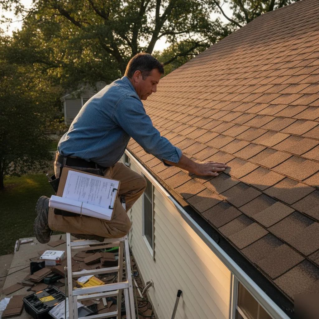 Roof replacement completed permit inspection brownsburg