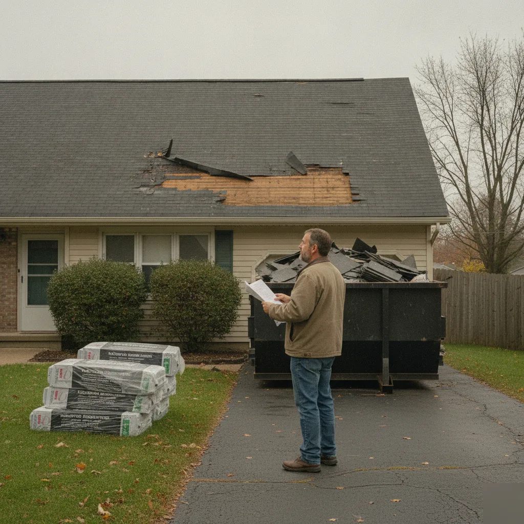 Roof replacement permit check driveway brownsburg