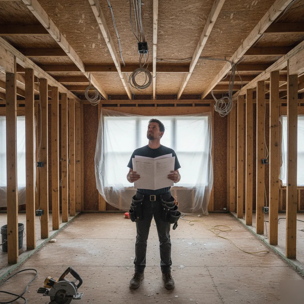 Brownsburg, IN homeowner reviewing whole house renovation permit requirements