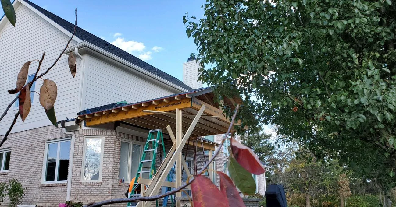 Guyer addition — framing in progress
