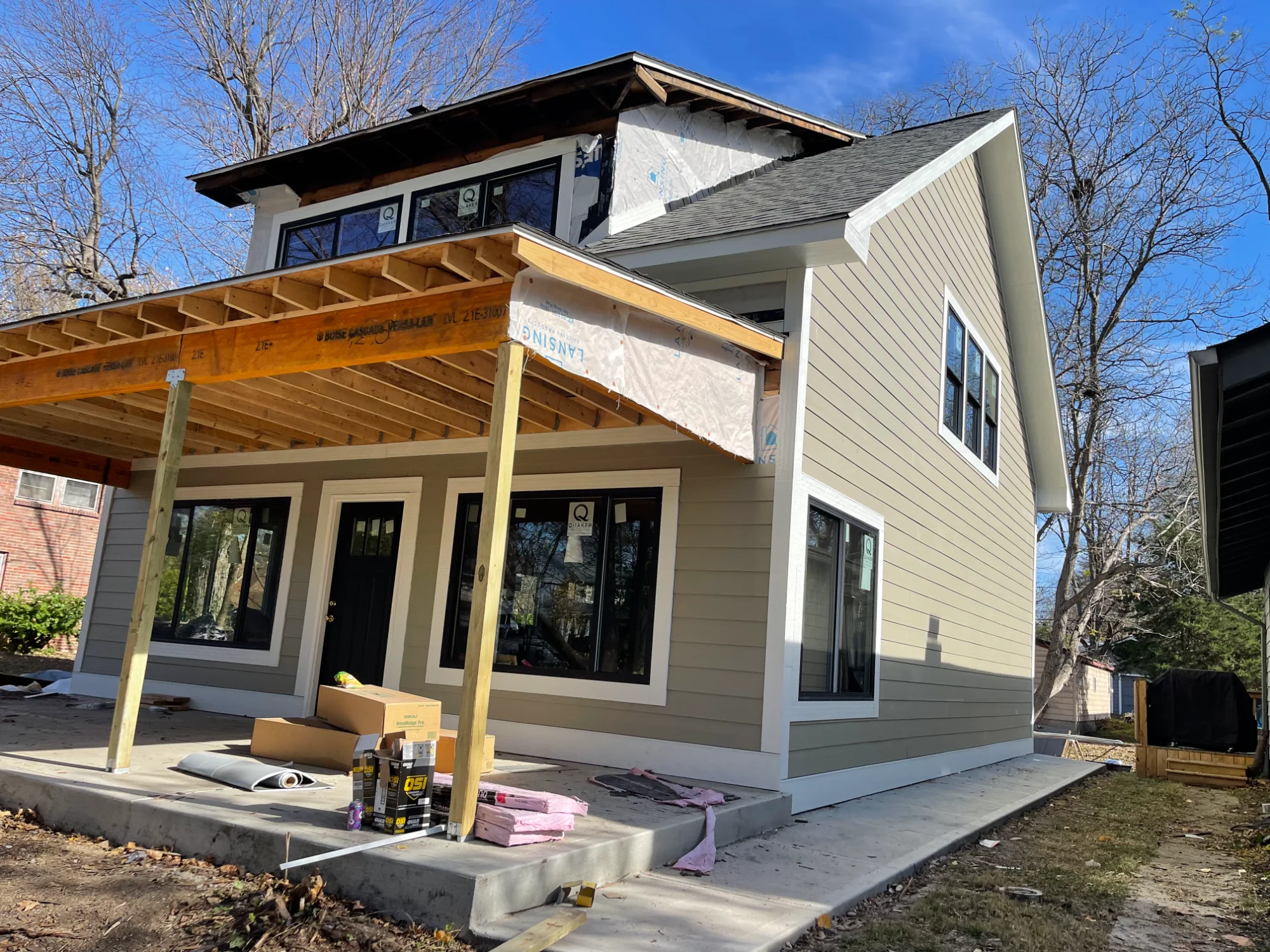 Exterior construction project