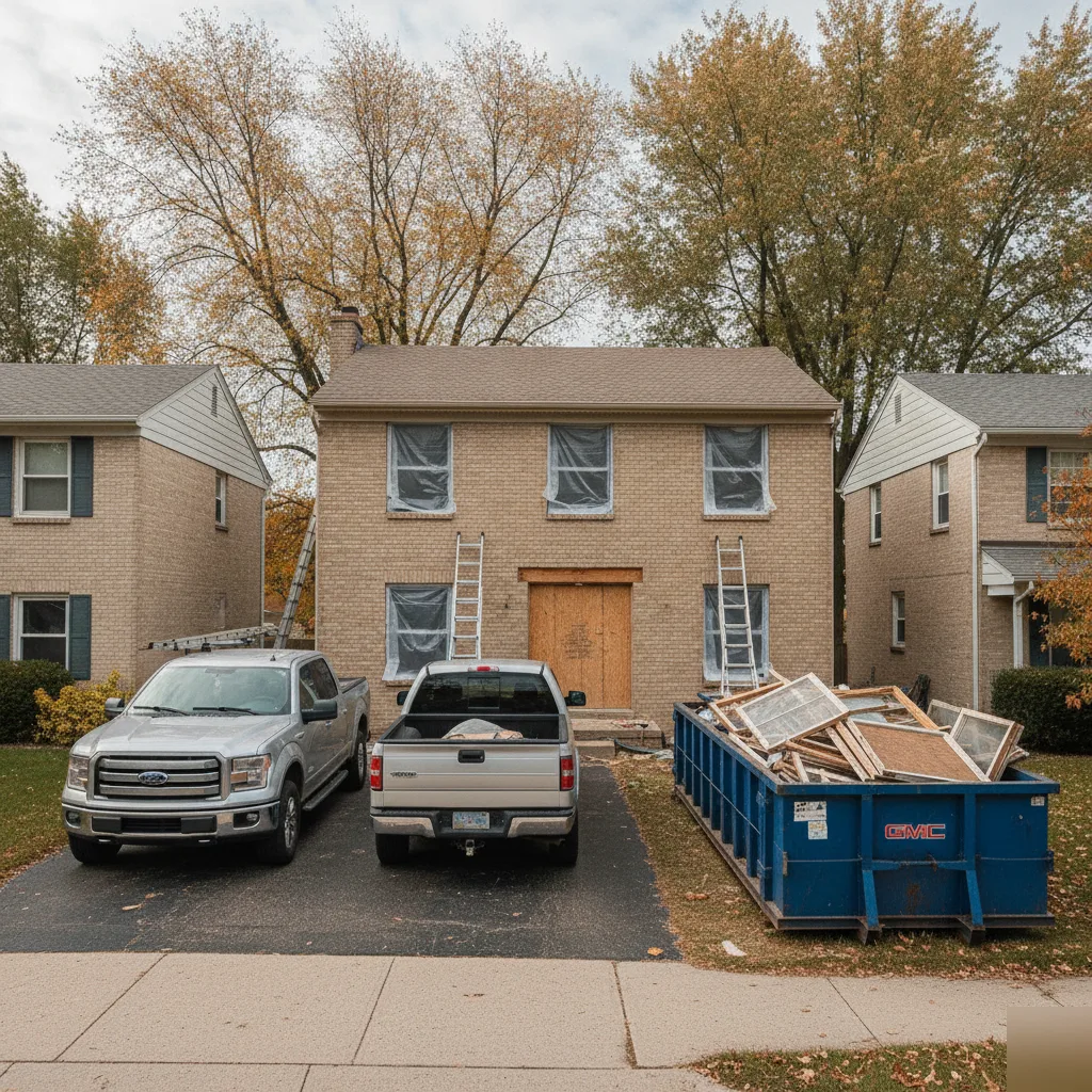 Combined window and door installation project at scale in Brownsburg