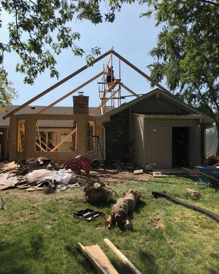 Completed room addition in Brownsburg IN by Terry Brodnik Group