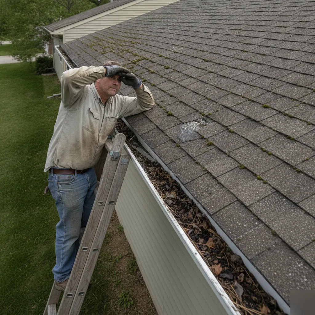 20 year old roof inspection shingle wear brownsburg