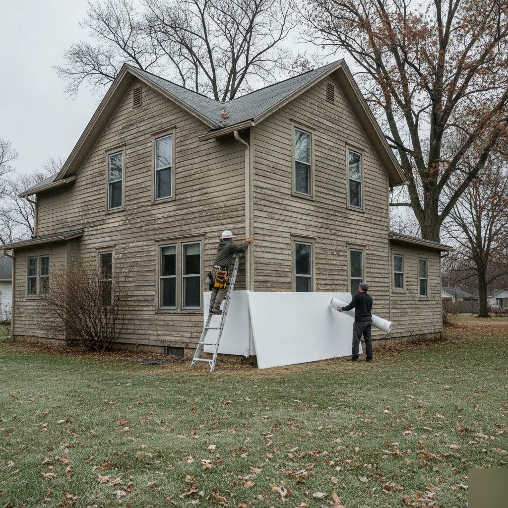 Energy efficiency insulation upgrade in a Brownsburg, Indiana home