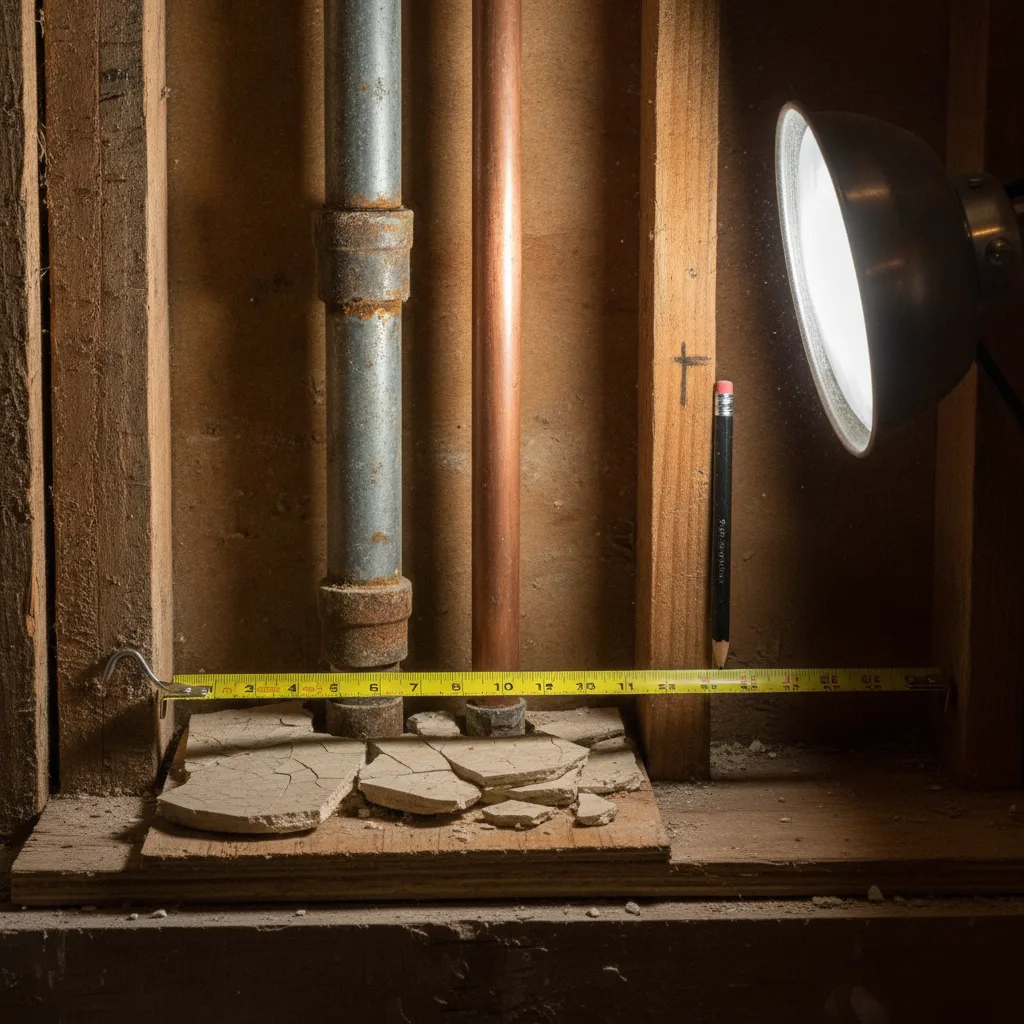 Bathroom remodel scope exposed plumbing brownsburg