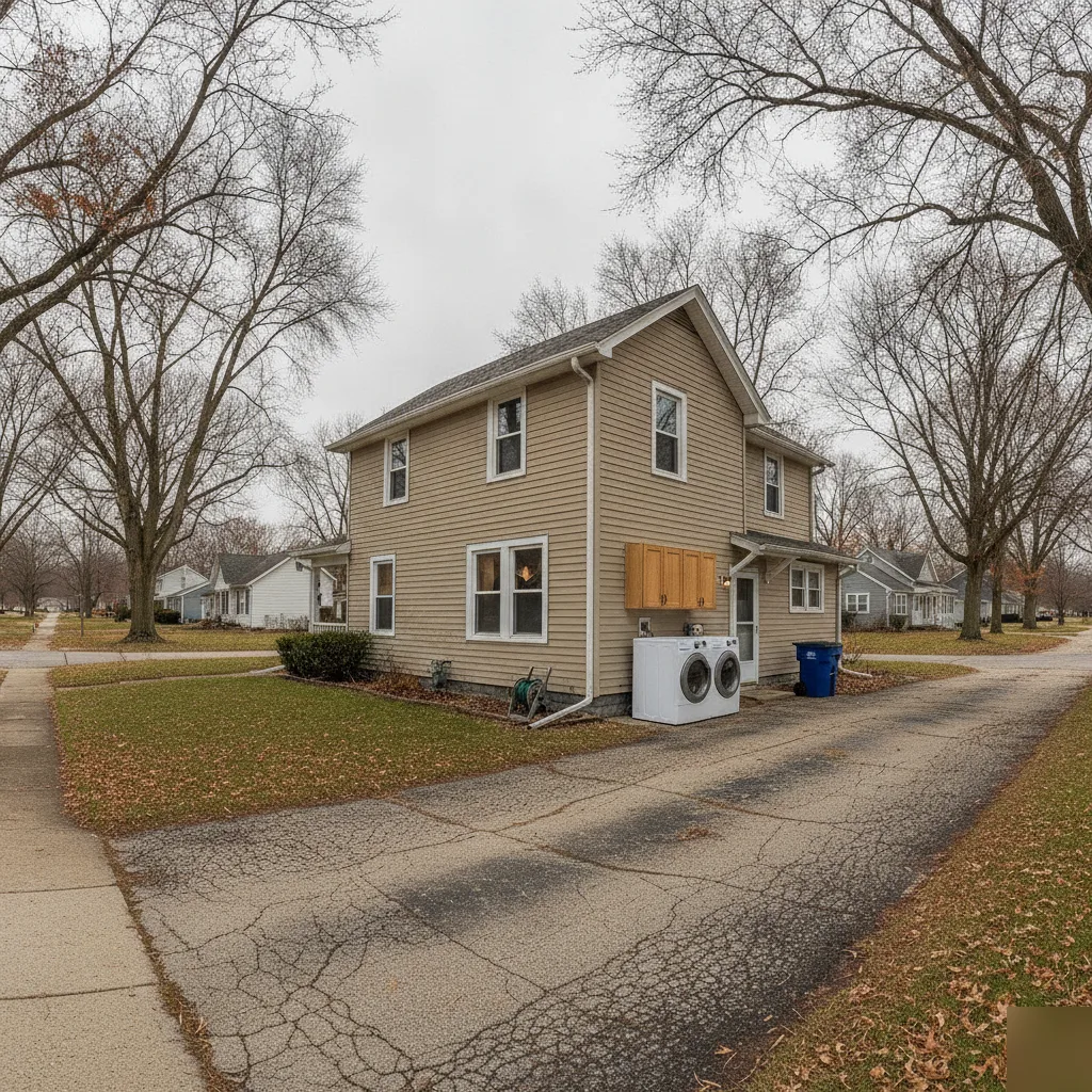 Brownsburg home laundry room remodel shown in neighborhood context