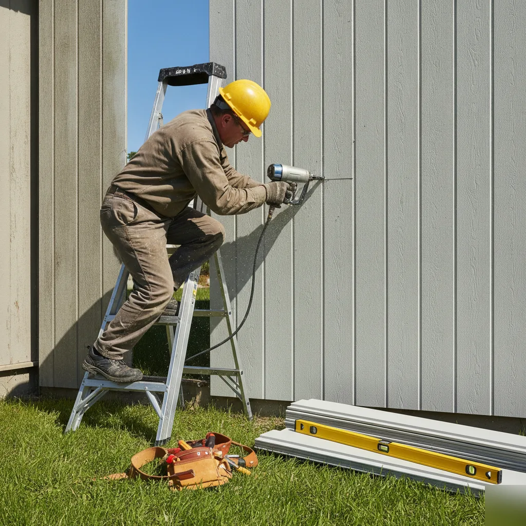 Siding installation process contractor brownsburg home
