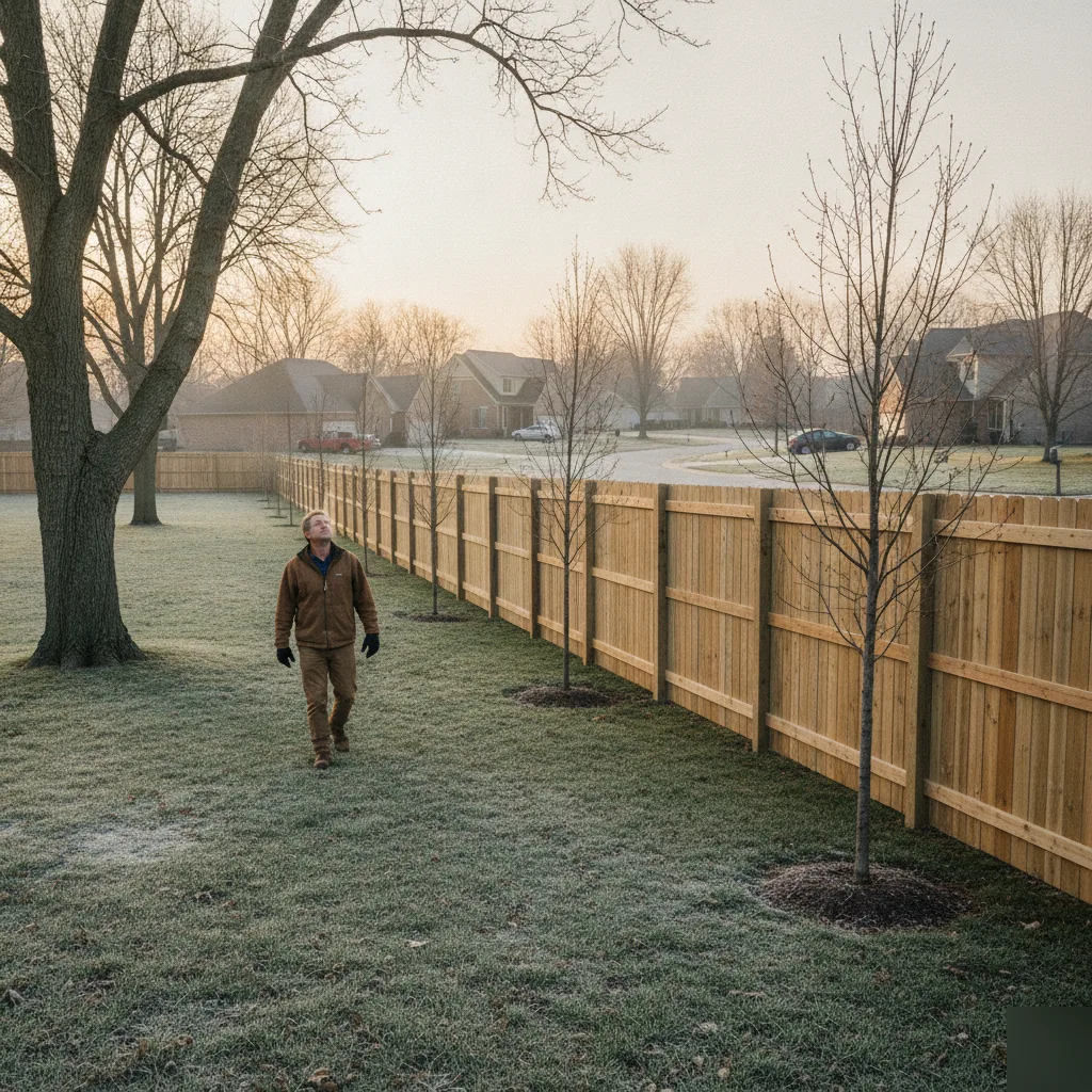 Fence installation seasonal timing brownsburg neighborhood
