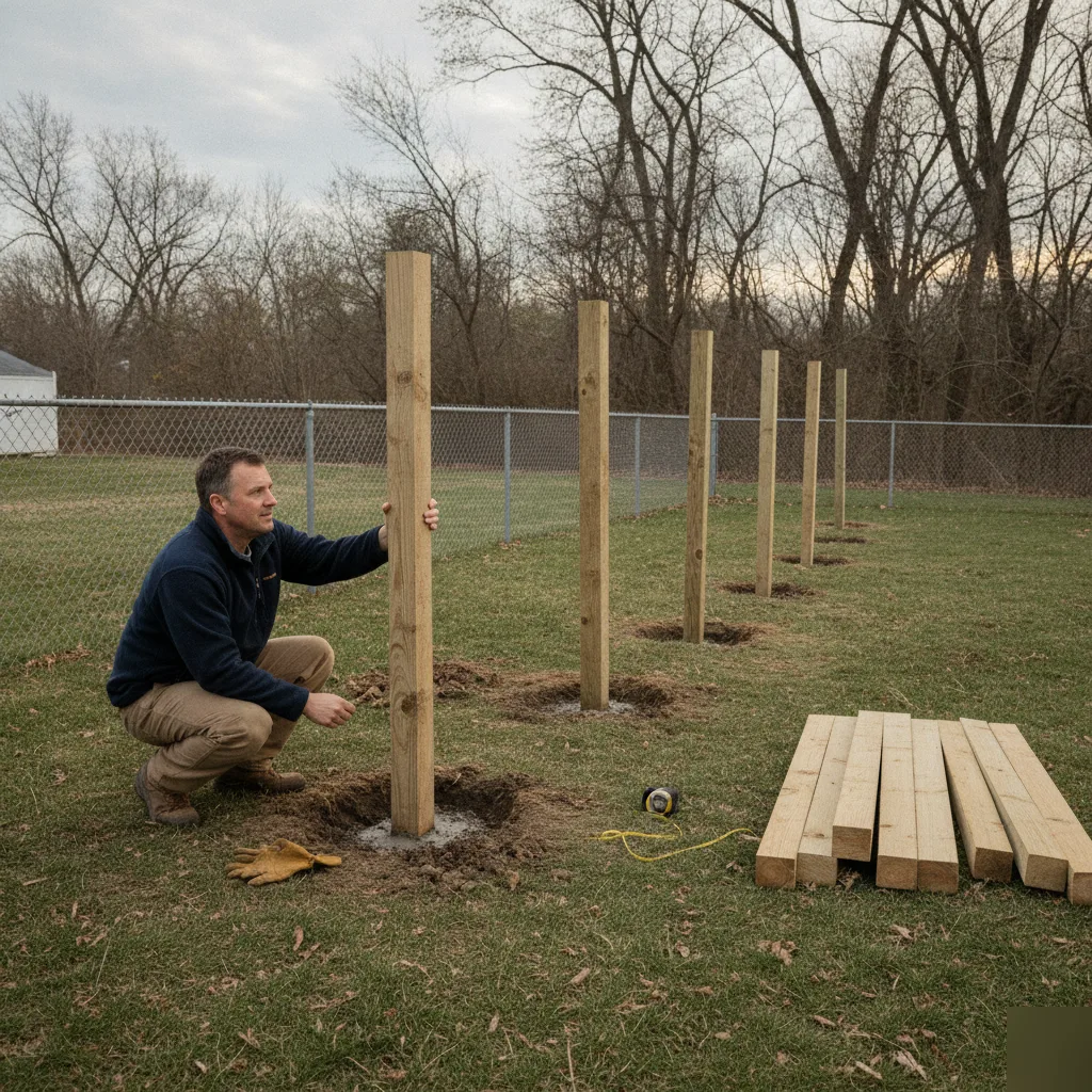 Fence installation timing post check brownsburg