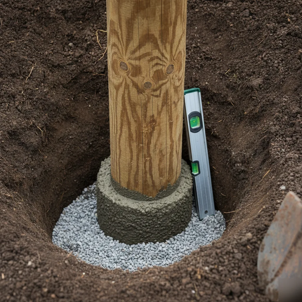 Fence post setting ground conditions brownsburg
