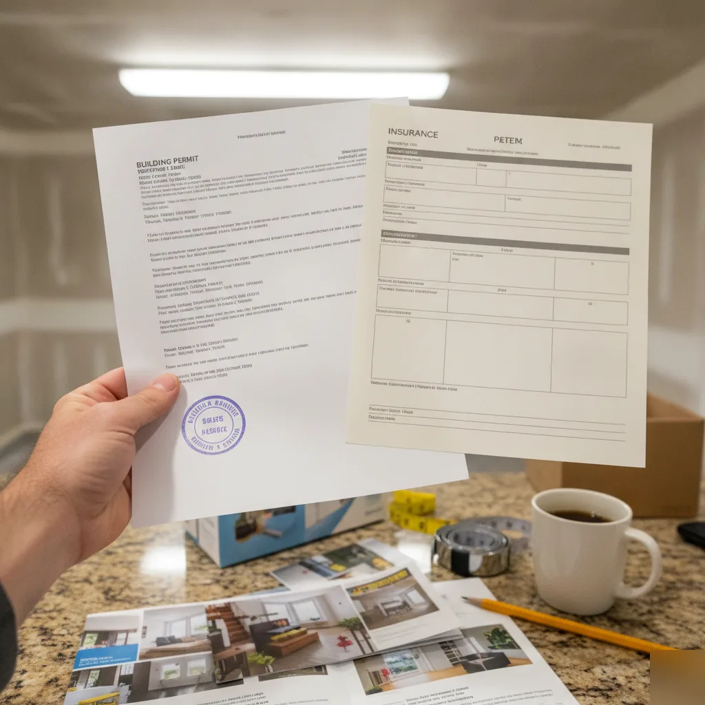Garage conversion permit paperwork linked to insurance coverage in Brownsburg