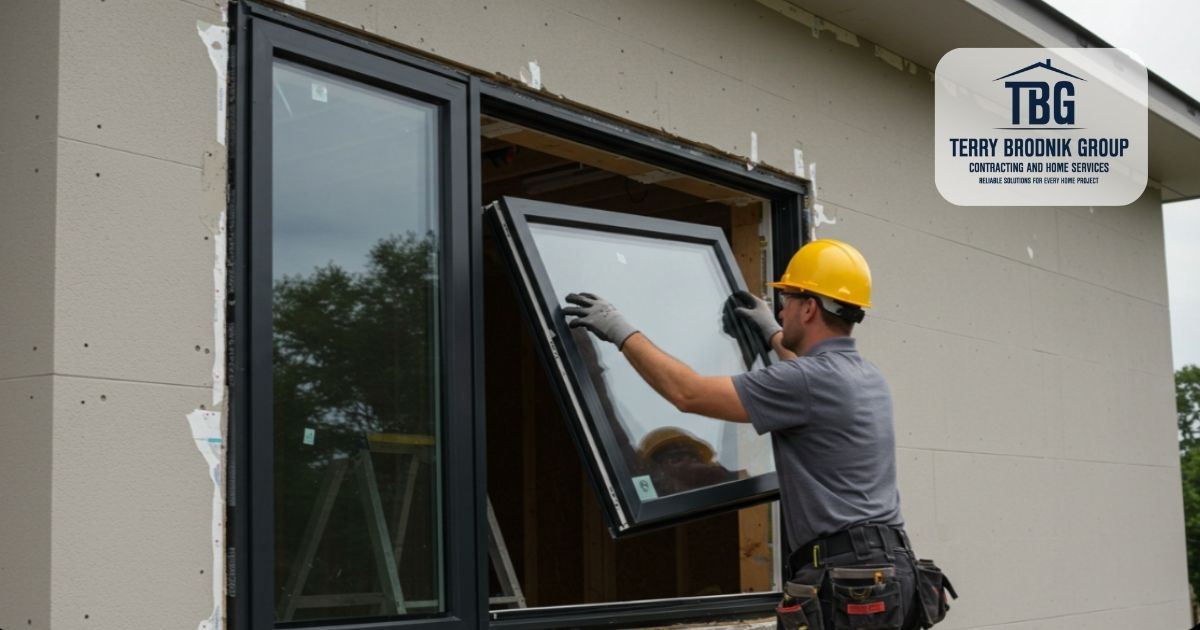 Terry Brodnik Group- Working on New Construction Window